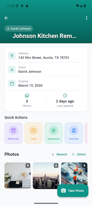 SiteProof: GPS Photo Reports Screenshot 2