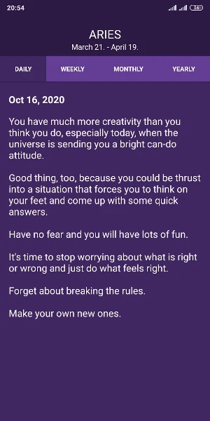 Horoscope Screenshot 2