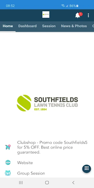Southfields Lawn Tennis Club Screenshot 1