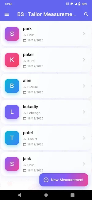 BS : Tailor Measurement App Screenshot 3