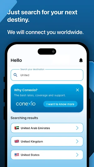 Conexio eSIM Screenshot 1