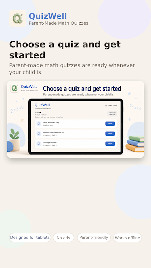 QuizWell: School Math Quizzes Screenshot 0