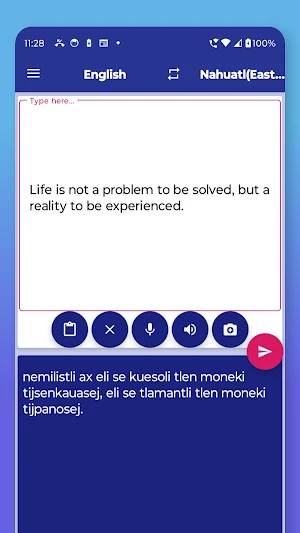 Nahuatl English Translator Screenshot 2