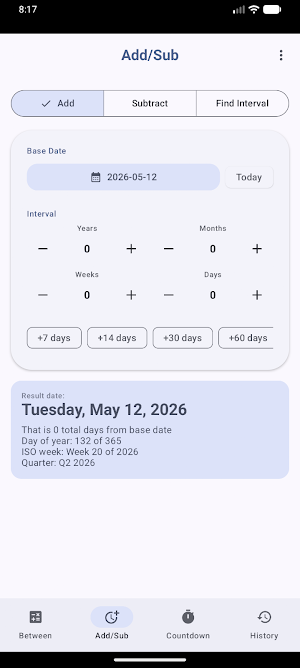 Hroice duration calculator Screenshot 1
