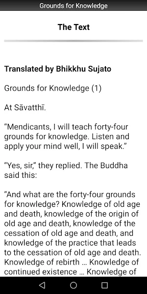 Grounds for Knowledge Buddhism Screenshot 1