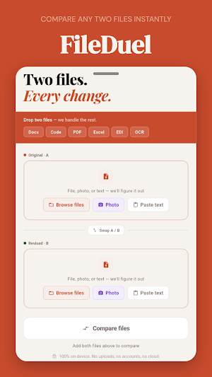 Fileduel - Compare files Screenshot 1