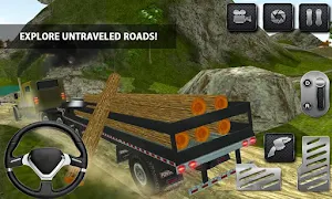 Extreme Off-Road 4x4 Logging Truck: Highway Driver Screenshot 2