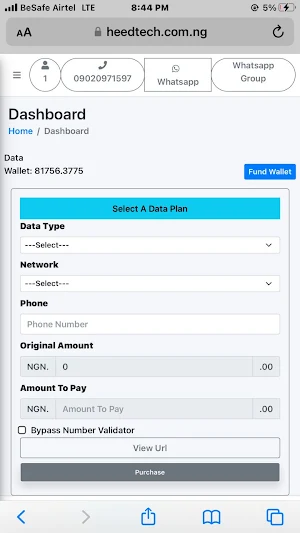 Heedtech Telecomms Screenshot 2
