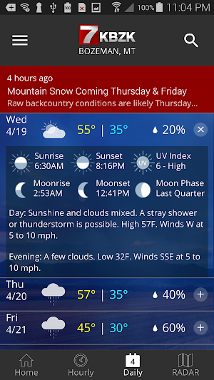 KBZK STORMTracker Weather App Screenshot 3