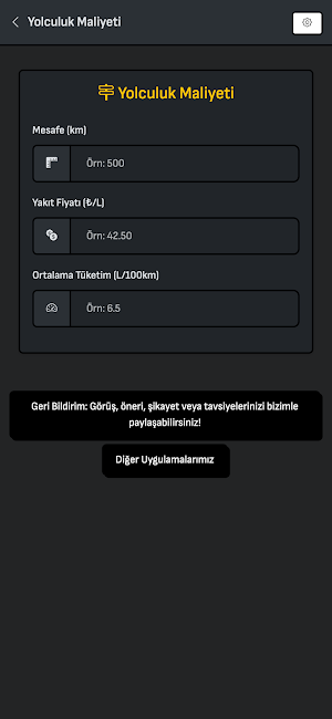 Yakıt Tasarruf Hesaplayıcı Screenshot 3