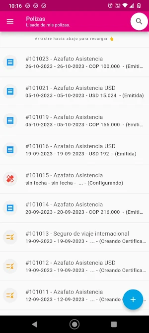 MAGENTA SEGUROS - CLIENTES Screenshot 1