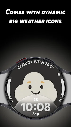 Glass Weather 3 - Watch face Screenshot 1