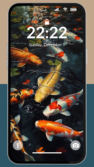 Peaceful Koi Pond Wallpaper 4K Screenshot 2