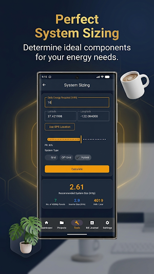SolarWise Pro Solar Calculator Screenshot 2