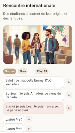 Flamingua: A1 French & German Screenshot 1