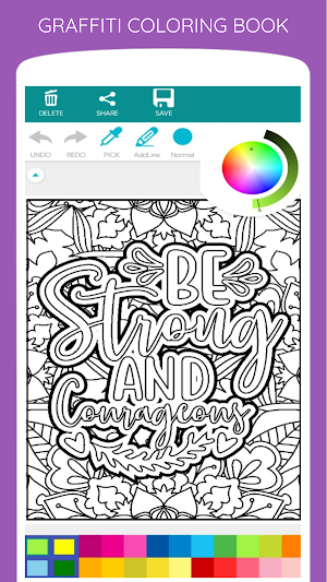 Quotes Graffiti Coloring Book Screenshot 0
