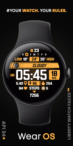 ATHLETIC Digital Watch Face Screenshot 1