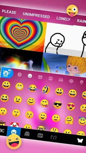 Pink Dreamy Butterflies Keyboard Theme Screenshot 3