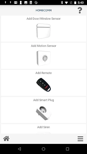 HomeComm Alarm Screenshot 0