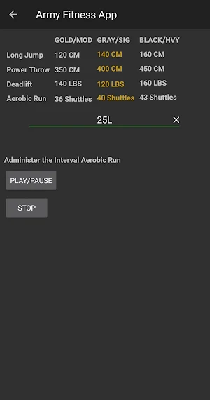 Army Fitness App Screenshot 2