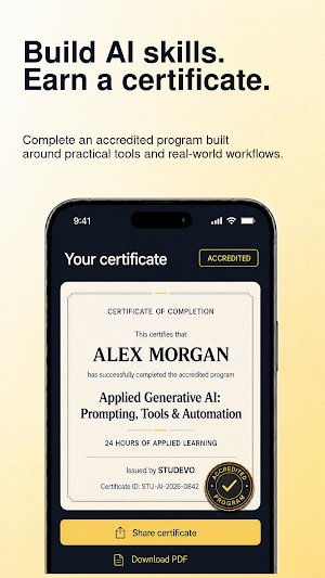 Studevo: Learn AI Skills Screenshot 1
