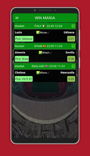 Win Mania 15+ Odds Vip Screenshot 1
