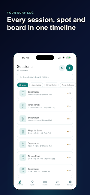 Surf Log: Session Journal Screenshot 0