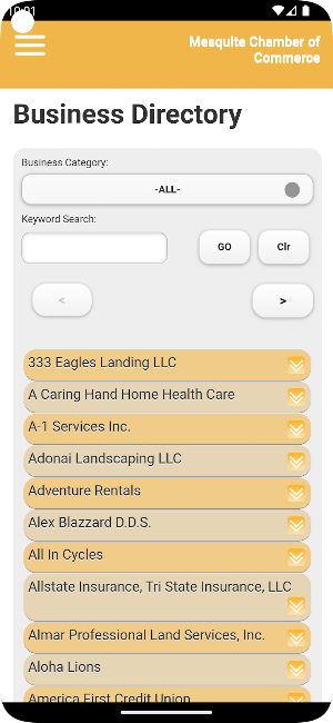 Mesquite Chamber of Commerce Screenshot 1