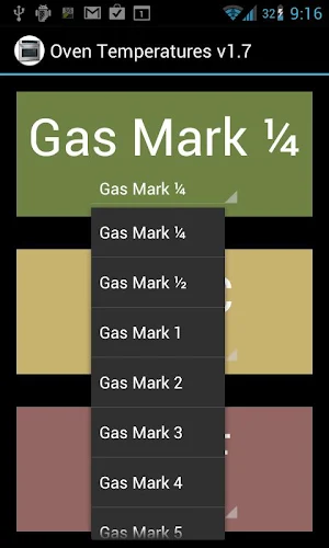 Oven Temperature Convertor Screenshot 1