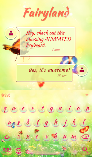 Fairyland Animated Keyboard + Live Wallpaper Screenshot 2