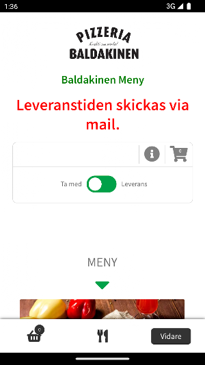 Baldakinen Pizzeria Screenshot 1