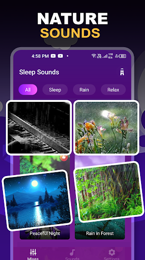 Rain & thunder relaxing sounds Screenshot 1