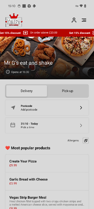 Mr G's Eat And Shake Screenshot 0