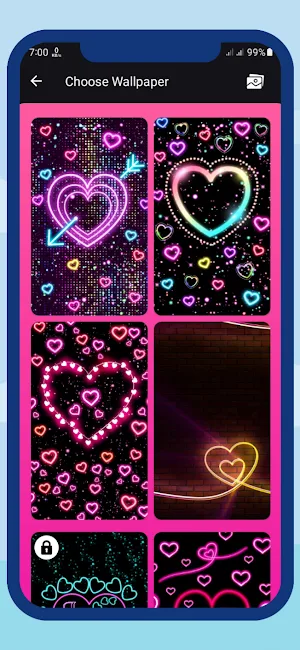 Neon Love 4K Live Wallpaper Screenshot 2
