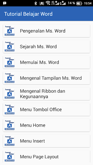 Tutorial Belajar Word Screenshot 0