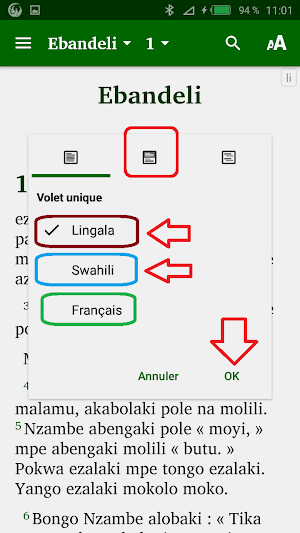Lingala Swahili Français Screenshot 2