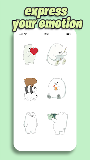 Bare bear Stickers WhatsApp Screenshot 3