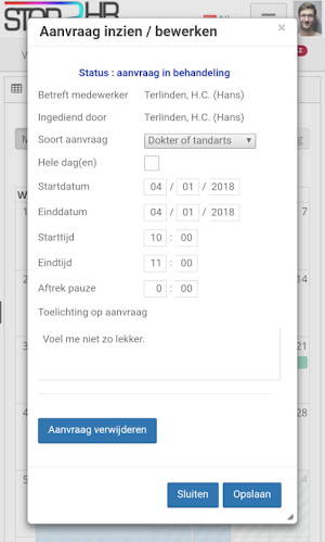 Verlofapp - Verlofregistratie Screenshot 1