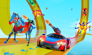 Ramp Car Robot Transform Horse Robot Games 2021 Screenshot 0