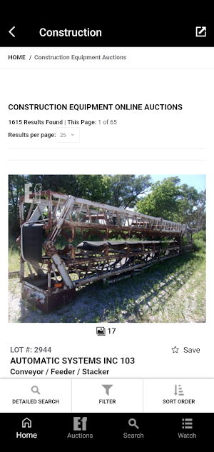 EquipmentFacts Auctions Screenshot 2