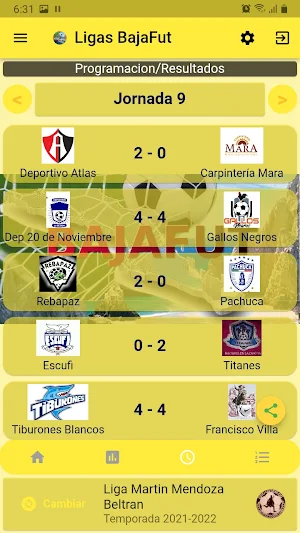 Ligas BajaFut Screenshot 1