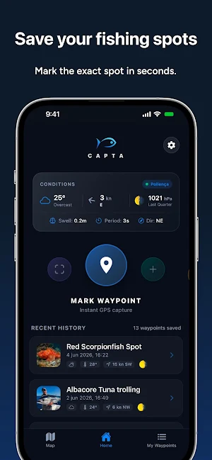 Capta: Fishing GPS Navigation Screenshot 0