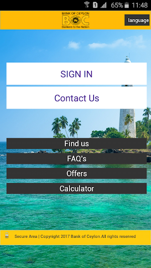 Bank of Ceylon Mobile Banking Screenshot 0