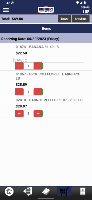 BFS Produce Checkout Screenshot 3