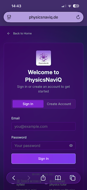 PhysicsNaviQ Screenshot 3