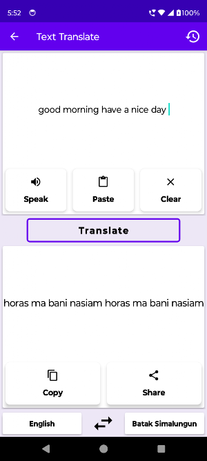 English Batak Simalungun Trans Screenshot 2