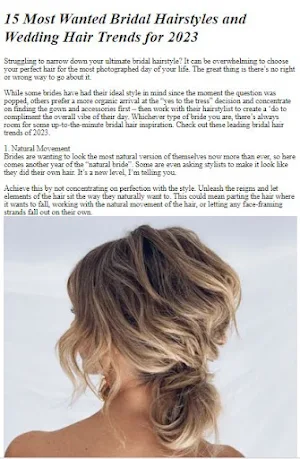Wedding Hairstyles Tips Screenshot 2