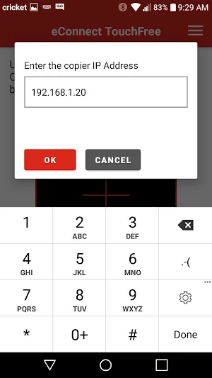 eConnect TouchFree™ Screenshot 1