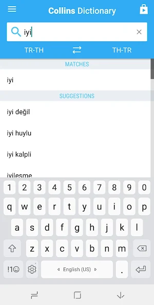 Thai-Turkish Dictionary Screenshot 0
