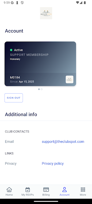 Baylor Club Screenshot 2